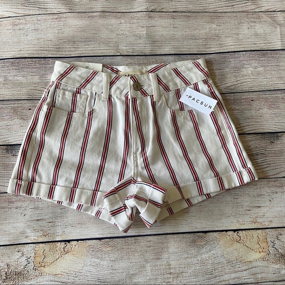 NWT PacSun Striped Mom Short Size 22 - Picture 2 of 7